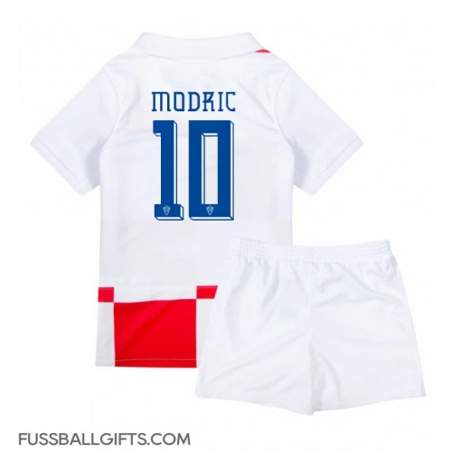 Kroatien Luka Modric #10 Fußballbekleidung Heimtrikot Kinder EM 2024 Kurzarm (+ kurze hosen)